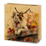 Пакет подарочный M крафтовый 22,5х21,8х11,8 см