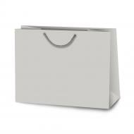 Пакет подарочный ХL однотонный 32,8х44х13 (горизонтальный, картон, светло-серый)