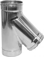 Тройник моно 1 мм нерж Ф200 мм 45° Versia-Lux Тройник моно 1 мм нерж Ф200 мм 45° Versia-Lux