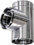 Тройник термо 1 мм нерж/нерж Ф140/200 мм 90° Versia-Lux Тройник термо 1 мм нерж/нерж Ф140/200 мм 90° Versia-Lux