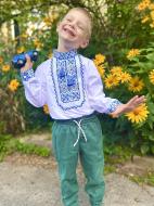 Вышиванка для мальчиков Galychanka Младший капрал р.134 белый с синим Bsh-42ls