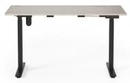 Стол компьютерный Kulik System с регулируемой высотой E-TABLE PREMIUM столешница Egger черный/белый