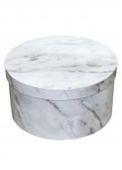Коробка подарочная круглая мрамор 22,5х12,8 см