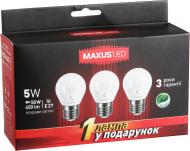 Лампа світлодіодна Maxus 3 шт./уп. 5 Вт G45 матова E27 220 В 4100 К 3-LED-642