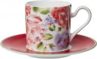 Чашка для кофе с блюдцем Fiora Aquarelle 100 мл красный