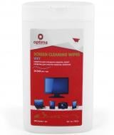 Салфетки Optima для чистки экранов влажные 100 шт в плоской тубе (O72611)
