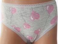 Трусы для девочки Bibo р.80 серый с розовым 11129
