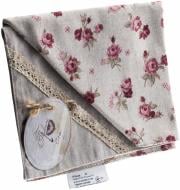 Сет двухсторонний Прованс Red Rose с кружевом 45x35 см бежевый