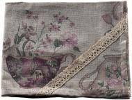 Салфетка Прованс Cups с кружевом 35x45 см бежевый