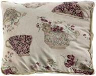 Подушка декоративная Cups 40x40 см серый с рисунком Прованс