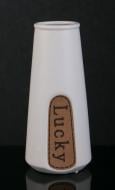 Ваза керамическая Luna Lucky 12,5х27 см 27 см белая