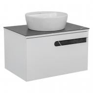 Тумба підвісна Aqua Rodos OSTIN (білий мат) зі стільницею сірий мармур 70 см та умивальником One Тумба підвісна Aqua Rodos OSTIN (білий мат) зі стільницею сірий мармур 70 см та умивальником One