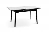 Стол обеденный Мікс Меблі Нептун 1100(1400)x750x760мм белый/черный