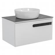 Тумба подвесная Aqua Rodos OSTIN (белый мат) со столешницей серый мрамор 80 см и умывальником One АР000063566 Тумба подвесная Aqua Rodos OSTIN (белый мат) со столешницей серый мрамор 80 см и умывальником One АР000063566