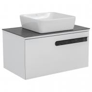 Тумба подвесная Aqua Rodos "OSTIN" (білий мат) зі стіл. сірий мармур 80 см (конс.)