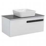 Тумба подвесная Aqua Rodos OSTIN (белый мат) со столешницей серый мрамор 100 см АР000063582