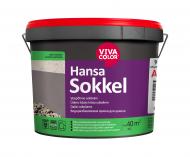 Краска акрилатная водоэмульсионная Vivacolor Hansa Sokkel щелочестойкая база С мат белый 9 л