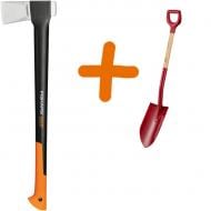 Набір садового інструменту Fiskars Сокира-колун Х25 - XL (F) + лопата Набір садового інструменту Fiskars Сокира-колун Х25 - XL (F) + лопата