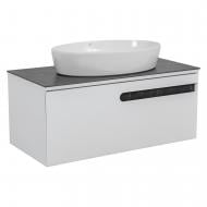 Тумба подвесная Aqua Rodos OSTIN (белый мат) со столешницей серый мрамор 100 см АР000063583