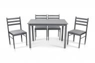 Комплект стол и стул Мікс Меблі Джерси серый 1100x700x740мм серый/серый