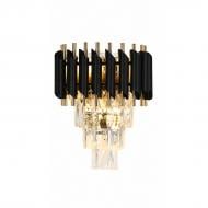 Бра Luminaria хрустальное E14 черный/золото VALERY 2xE14 BLACK/GOLD