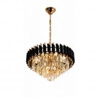 Люстра подвесная Luminaria хрустальная 8xE14 золотисто-черный VALERY 8xE14 R480 BLACK/GOLD