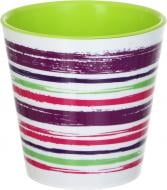 Горшок пластиковый Алеана Деко Краски 13,0х12,5 см круглый 1,1 л фуксия (114040)