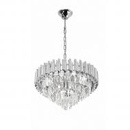Люстра подвесная Luminaria хрустальная 8xE14 хром VALERY 8xE14 R480 CHROME