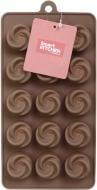 Форма для цукерок Smart Kitchen by Flamberg Blossom на 15 шт. Peach&Brown 22х10.5х2 см коричневий