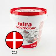 Затирка для плитки Mira Supercolour 100 1.2 кг белый