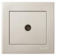 Розетка TV проходная Lezard Rain жемчужно-белый 703-3088-129