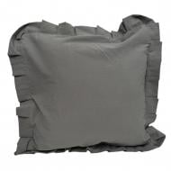 Наволочка декоративная с рюшами Stonewash (94331950) 45x45 см темно-серый SoundSleep