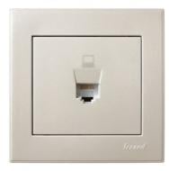 Розетка комп’ютерна Lezard Rain перлинно-білий 703-3088-139