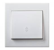 Вимикач прохідний одноклавішний Lezard Rain без підсвітки білий 703-0288-105 Вимикач прохідний одноклавішний Lezard Rain без підсвітки білий 703-0288-105