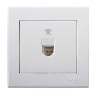 Розетка телефонна Lezard Rain білий 703-0288-137