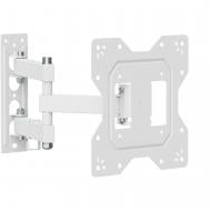 Крепление для телевизора Kivi Motion-223W, 30кг, поворотно-наклонные 23"-43" белый Крепление для телевизора Kivi Motion-223W, 30кг, поворотно-наклонные 23"-43" белый