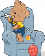 Раскраска по номерам Strateg Мишка-мальчик 30х30 см ES121