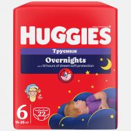 Huggies Підгузки-трусики Overnights Pants 15-25 кг 6 22 шт.