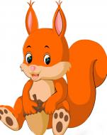 Раскраска по номерам Strateg Белочка с желудем 30х30 см ES128