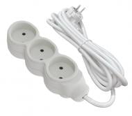 Подовжувач UP! (Underprice) без заземлення 3 гн. білий 3 м