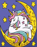 Раскраска по номерам Strateg Сон единорожка 30х30 см ES152