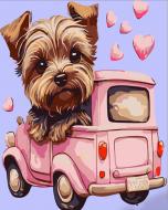 Раскраска по номерам Strateg Маленький Йорк 30х30 см ES158