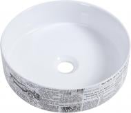 Умывальник EGO на столешницу PAPER MARBLE 36х36х12 см