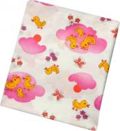 Пеленка Модний Карапуз Котики 90x105 см белый с розовым 01-00136-3