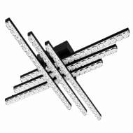 Люстра светодиодная Luminaria LED с пультом черный MIRANDA CROSS 90W 6L BLACK