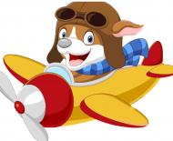 Раскраска по номерам Strateg Песик в самолете 30х40 см SS6733