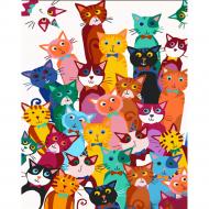 Раскраска по номерам Strateg 31 котик 30х40 см SS6769