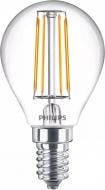 Лампа светодиодная Philips P45 4,3 Вт E14 2700 К 220 В прозрачная 929001890455