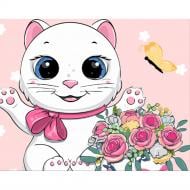 Раскраска по номерам Strateg Белая красавица 30х40 см SS6732