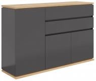 Комод BRW YAMAEL 3д2ш 1390x930x420 мм графіт/дуб артізан (S570-KOM3D2S-GF/DASN)